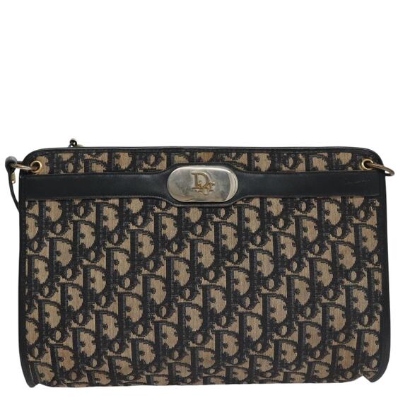 DIOR Trotter Canvas Shoulder Bag Navy - Picture 2 of 12